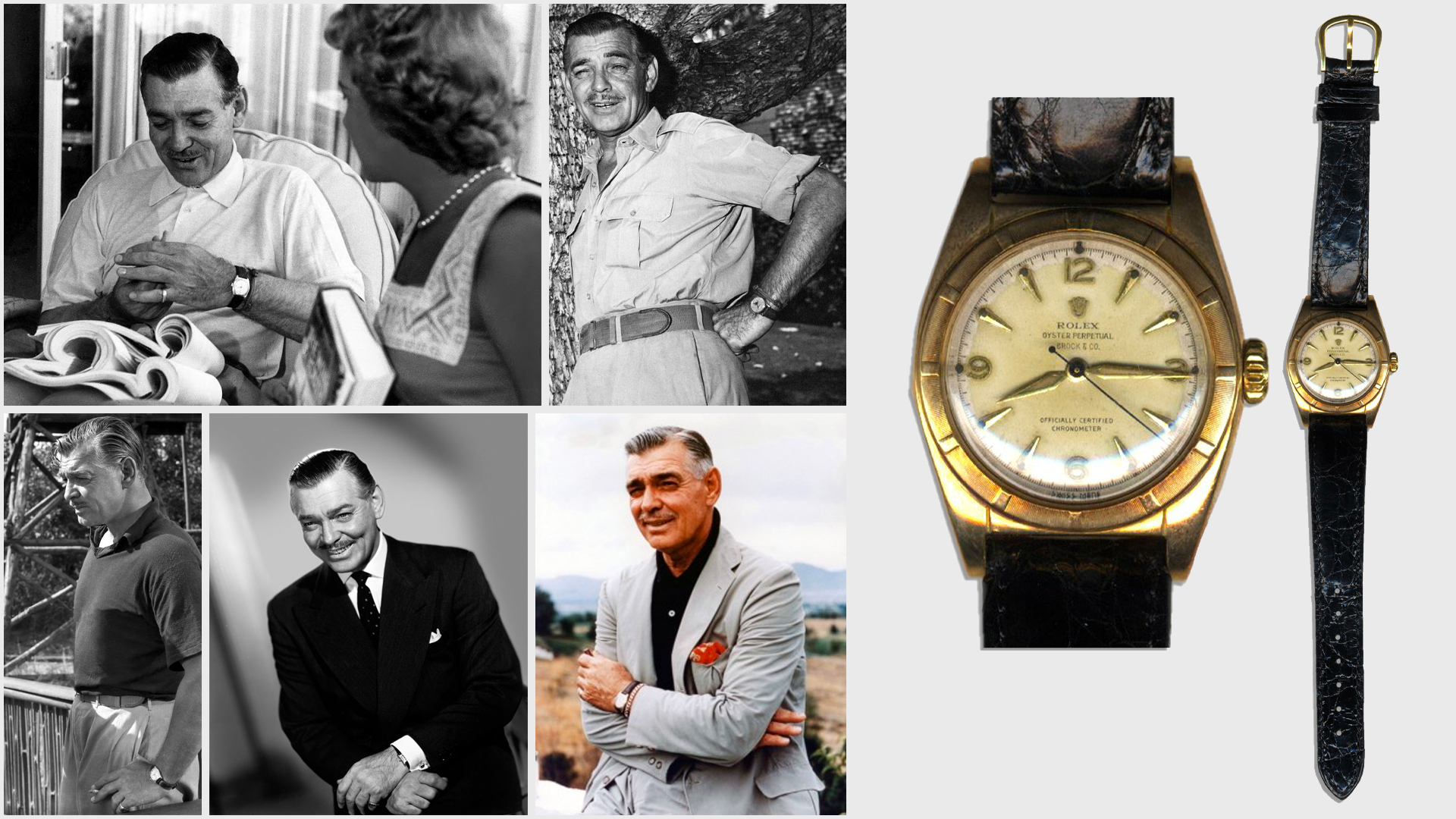 Clark Gable wearing watches